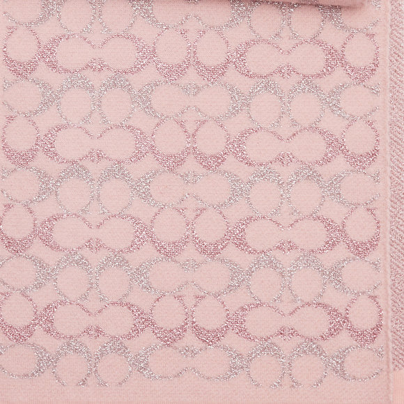 NWT Coach Outlet Signature Metallic Knit Scarf - Picture 4 of 4